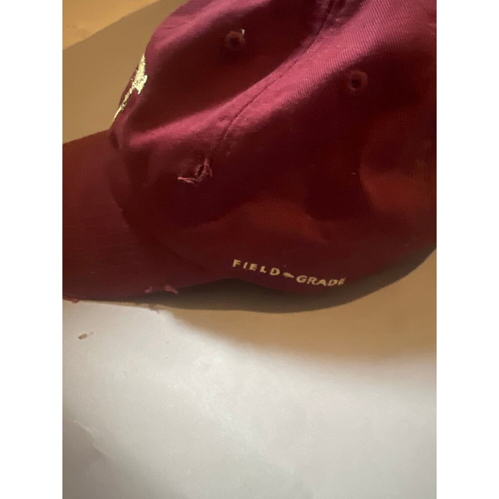 Field Grade "Automatic Roses" Maroon Distressed Hat - Picture 2 of 5